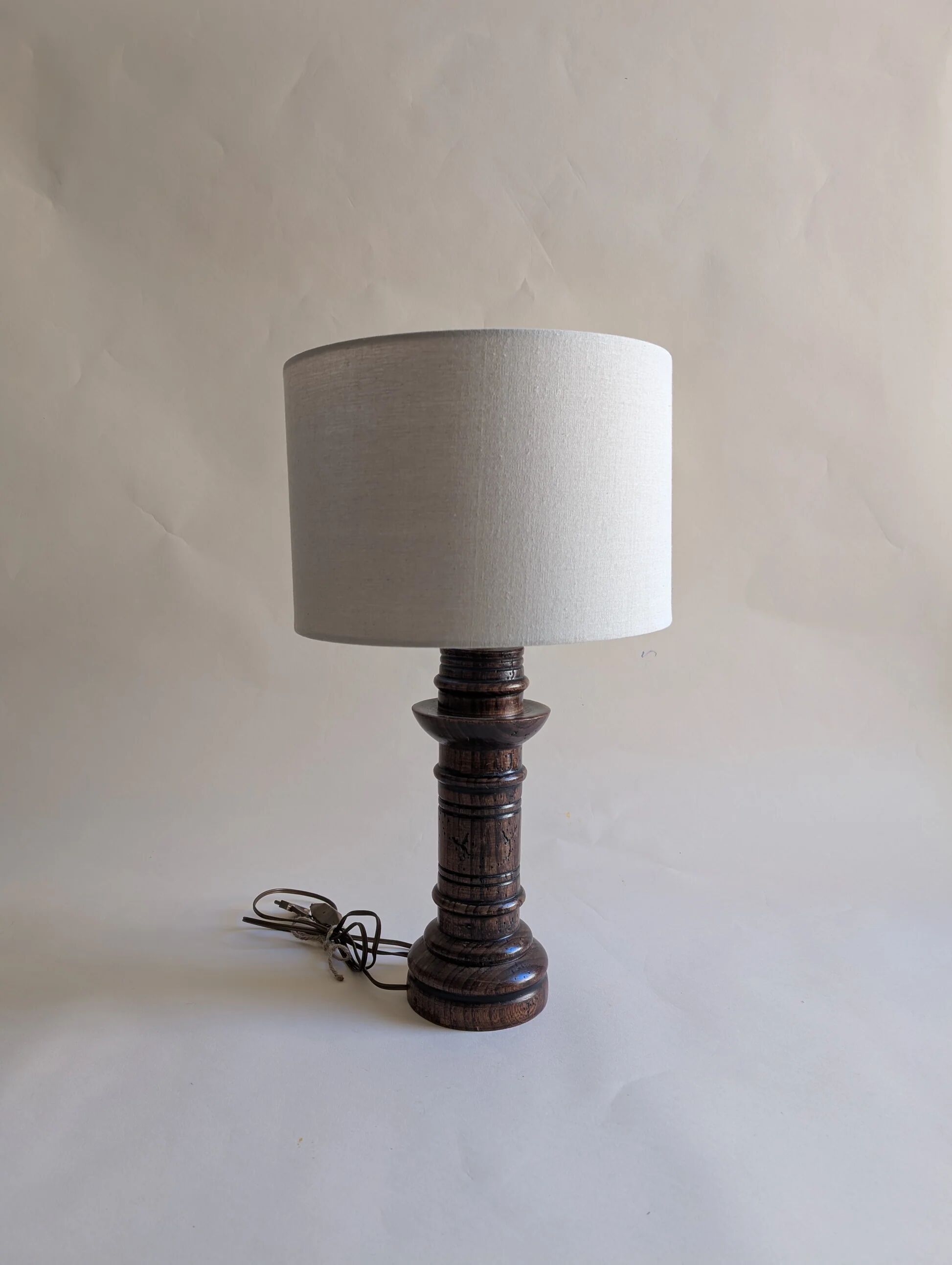 Wooden lamp base - height 30 cm