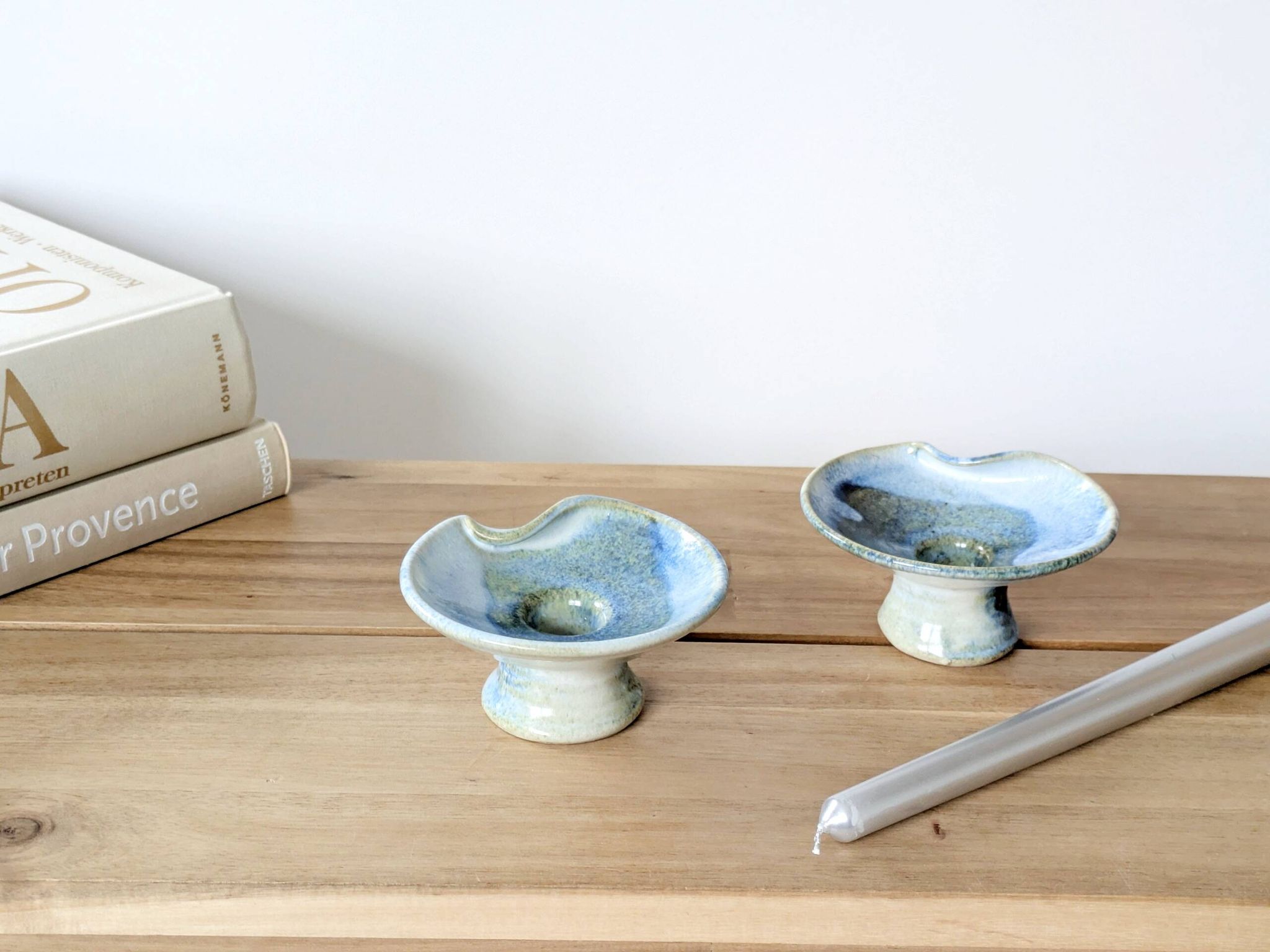 Pair of ceramic candle holders, West German, Till Sudeck, 1960s.