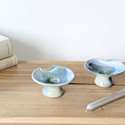 Pair of ceramic candle holders, West German, Till Sudeck, 1960s.