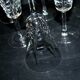 Lot de 6 verres à vin en cristal taillé style cerdagne - cristallerie lorraine lemberg? h13.5cm