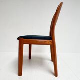 Set of 4 Niels Koefoed chairs blue, 1960s