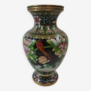 Vase en émail cloisonné