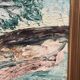 Original Swedish Oil On Canvas – “Tree” By Stig Allan – Vintage & Framed – 74 × 62 Cm