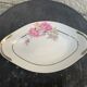 Porcelain serving dish pattern art deco peonies