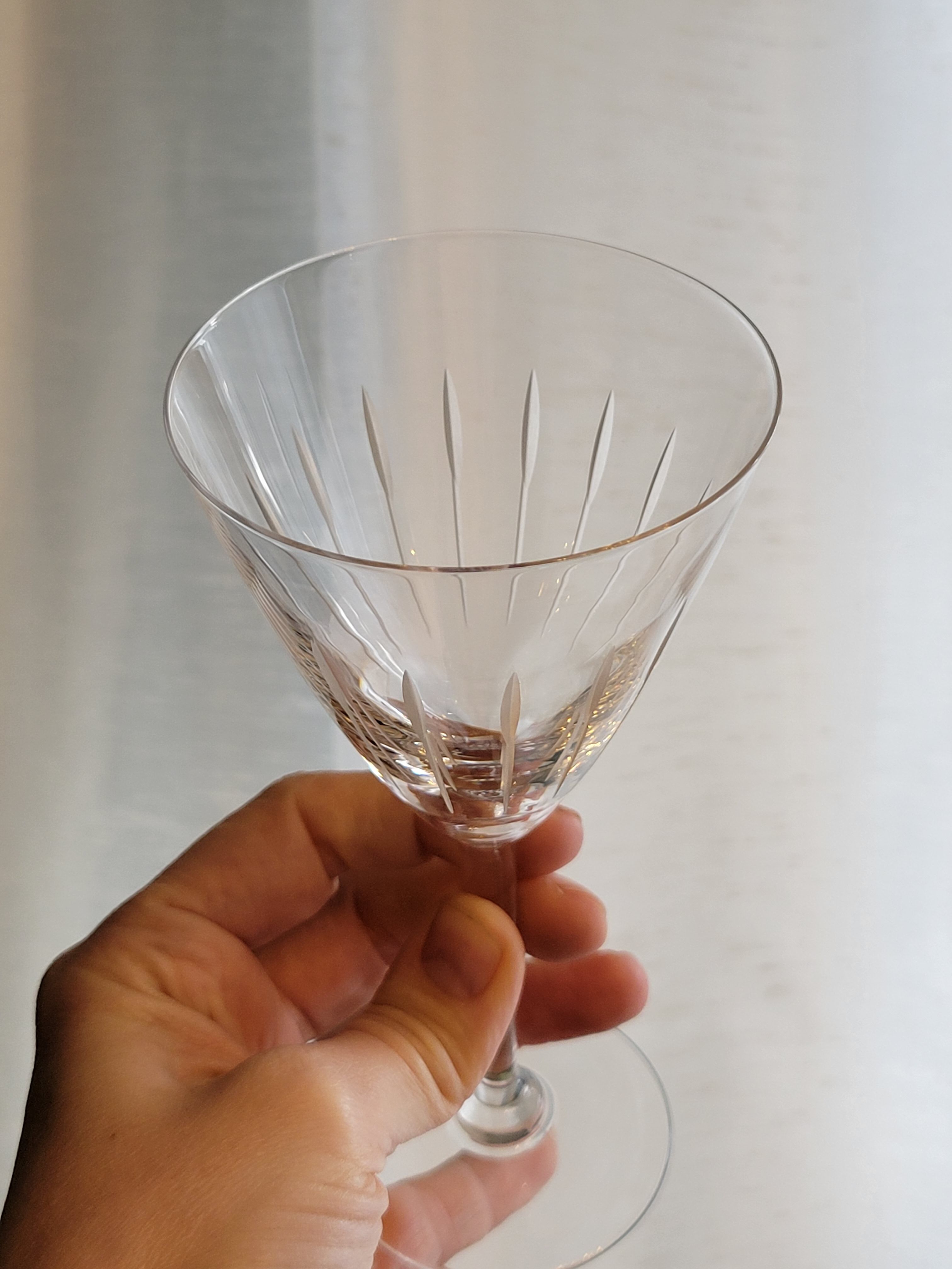 6 wine / port glasses in Baccarat cut crystal? 1930s