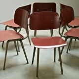 Set of 6 chairs "Revolt" by Friso Kramer for Ahrend de Cirkel 1954