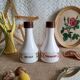Service huile et vinaigre opaline Mobil années 70 - vintage