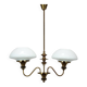 Mid-Century Brass Chandelier, Czechoslovakia, 1970s, Made in Jablonec Glass