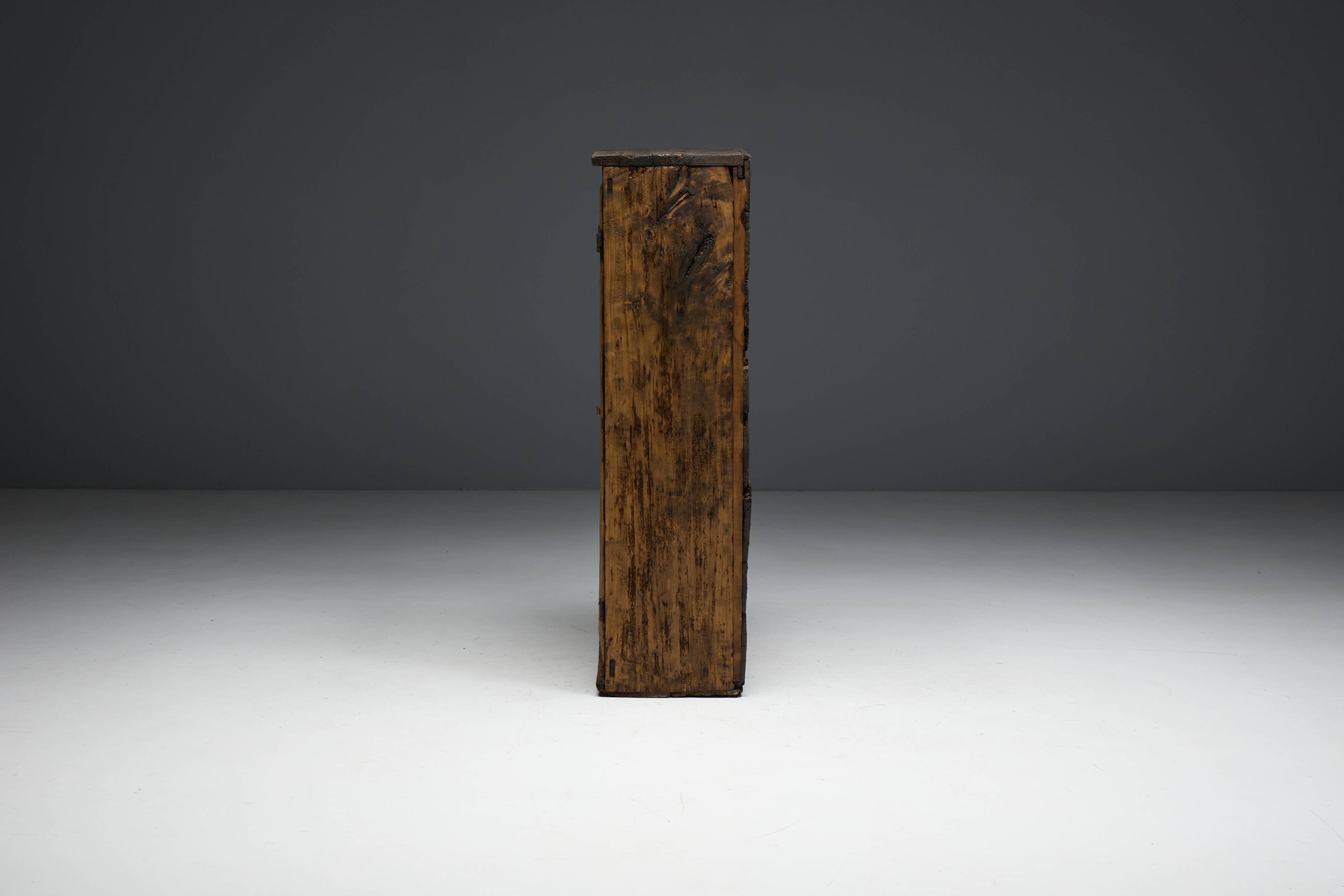 Rustic Travail Populaire Cabinet, France, Late 18th Century