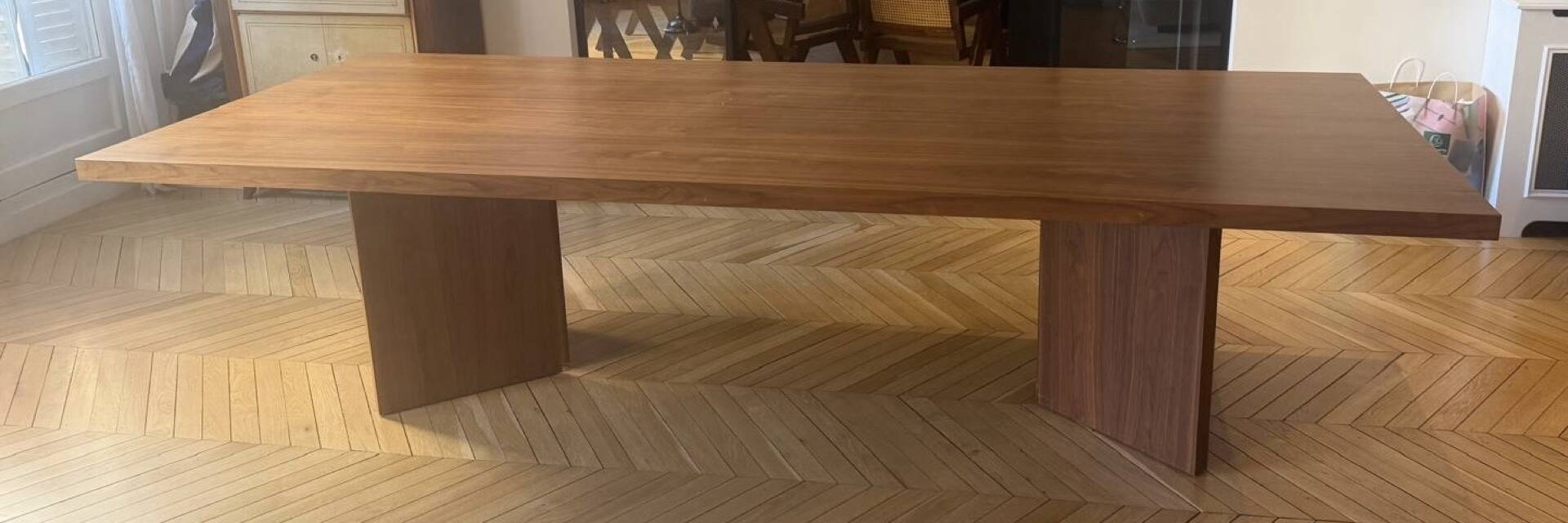 American walnut wood table
