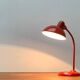Red German table lamp mid-century 6556 by Christian Dell for Kaiser Idell, 1960s