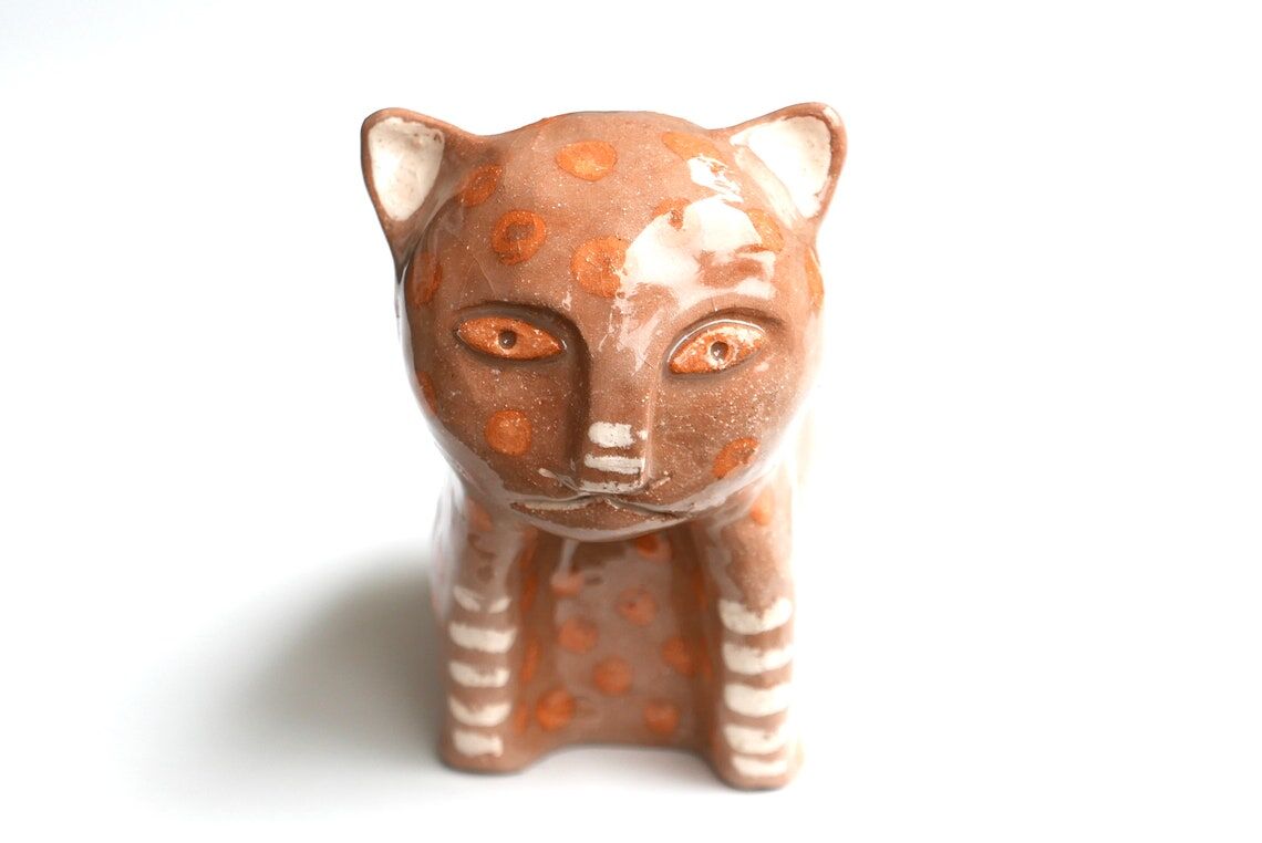 Signed ceramic cat, 70s