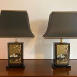 Pair of Le Dauphin pagoda lamps
