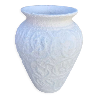 Textured white vase