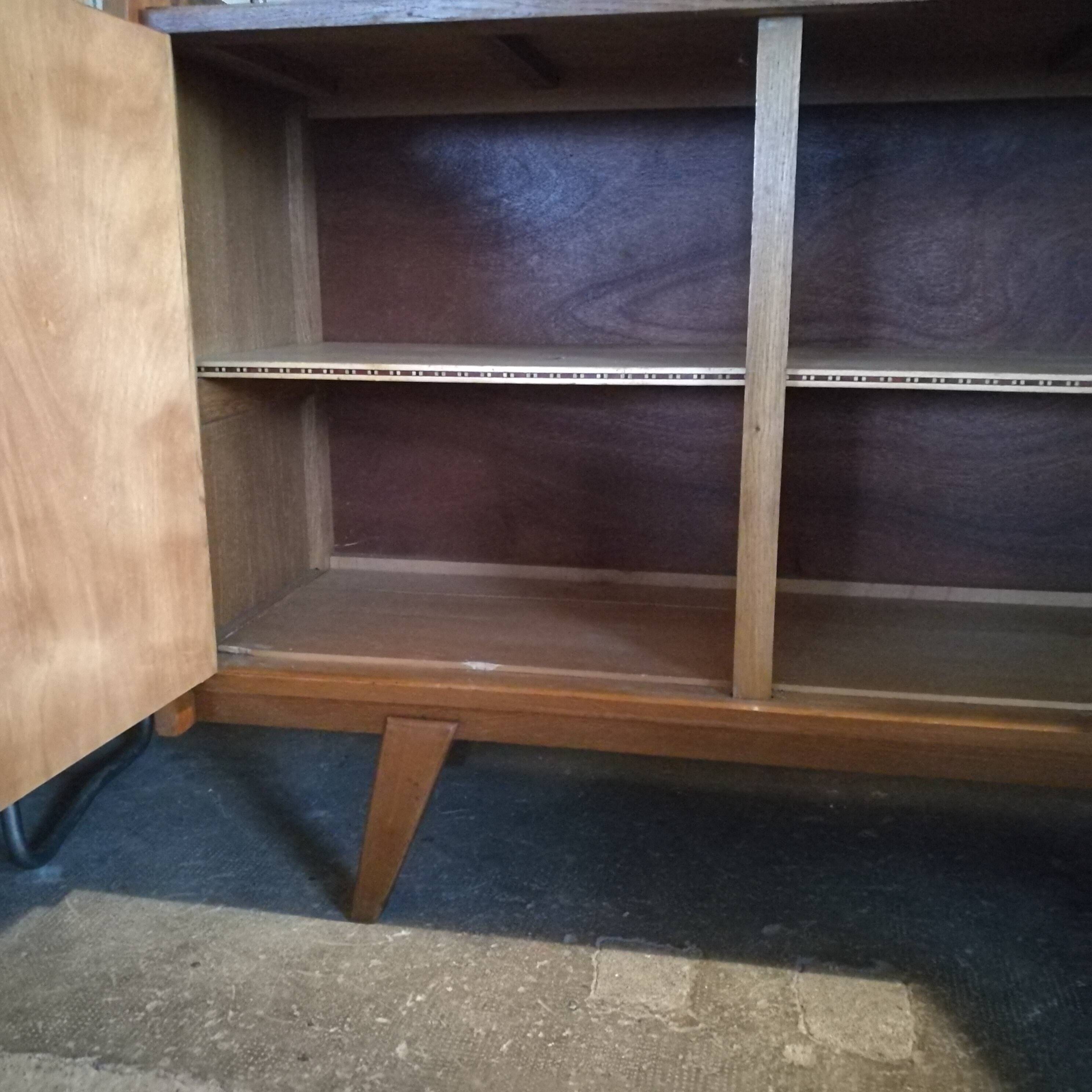 Large vintage sideboard 1950 compass feet