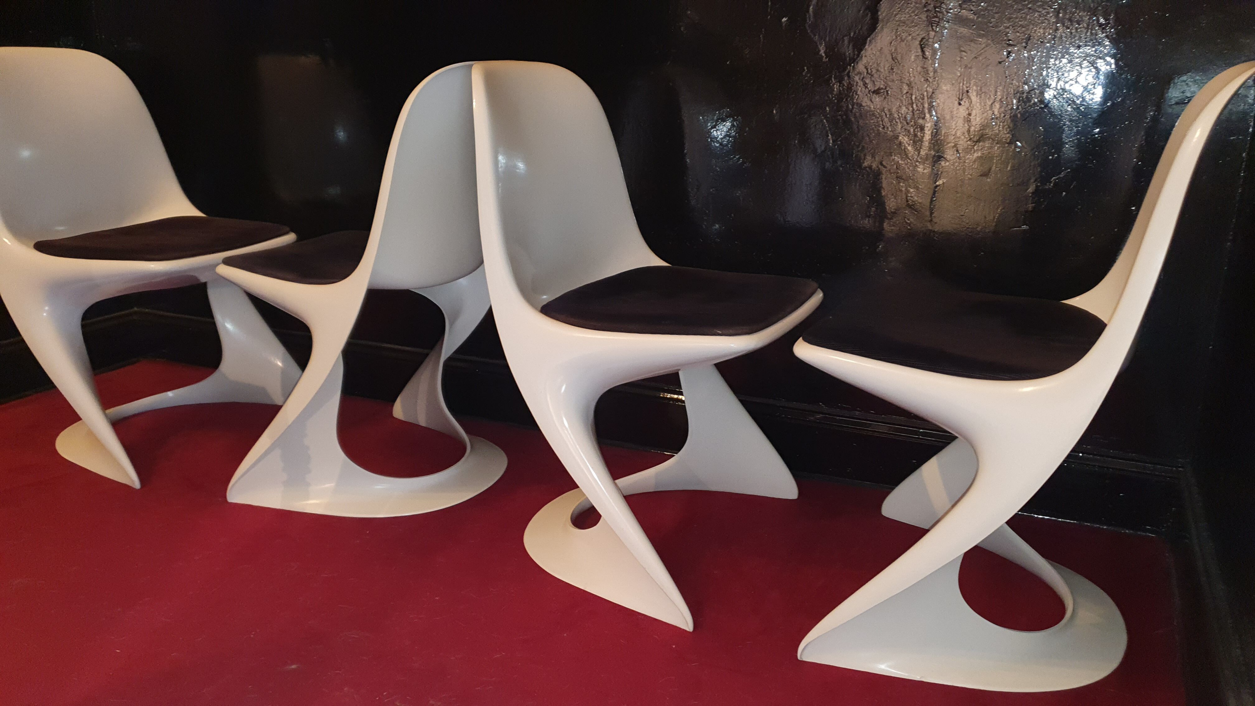 Lot 4 chaises casala vintage par Alexander Begge 1ère édition
