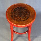 Bistro stool, circa 1930, shell seat, no Baumann, no Thonet.