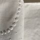 Linen cloth sheet embroidered with a pea festoon