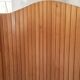 Paravent en bois ondulé vintage années 60