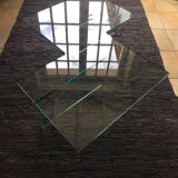 All-glass free-form coffee table