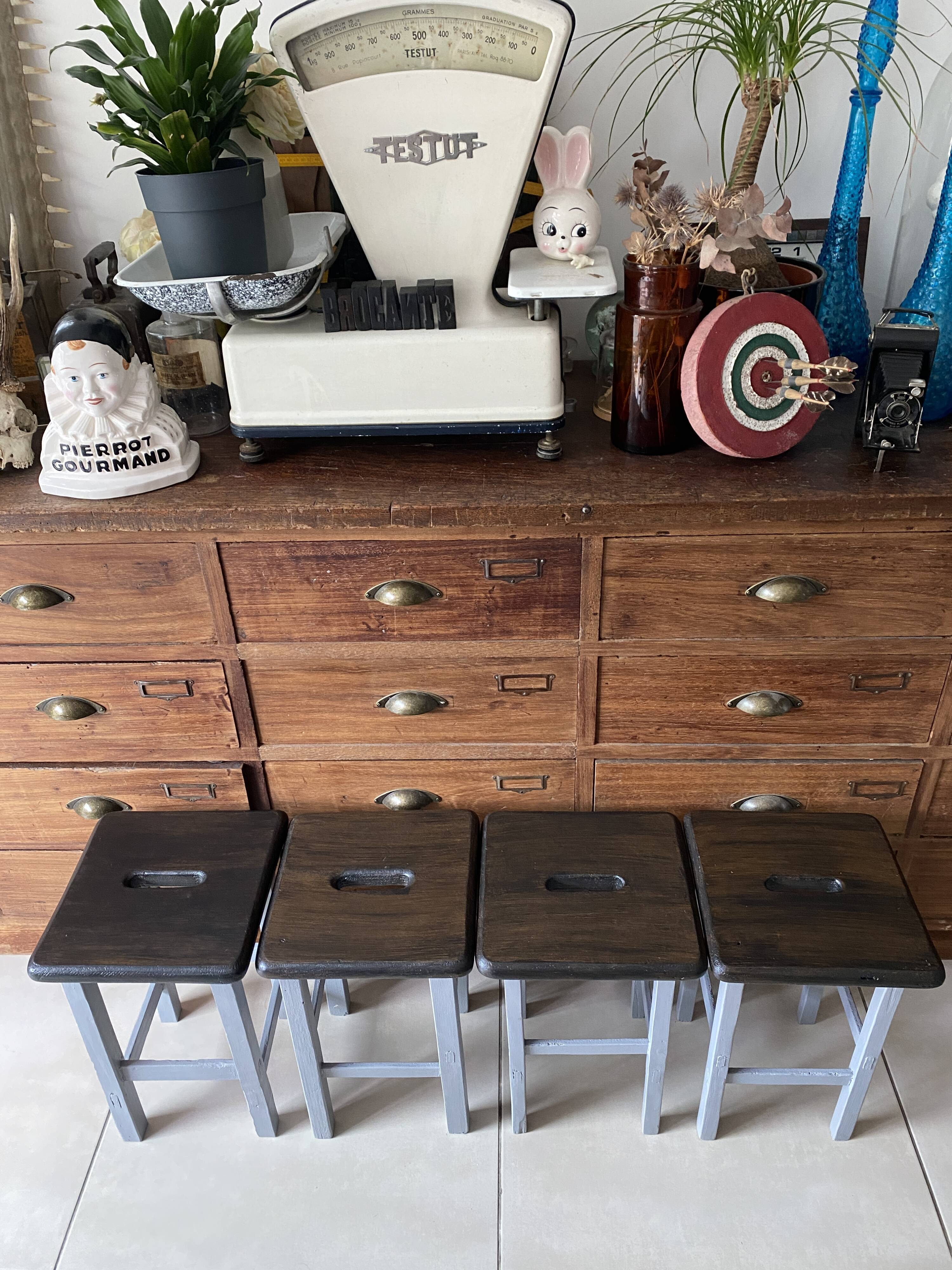Wooden painter's stools