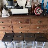 Wooden painter's stools