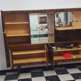 Vintage mahogany varnished sideboard from the 70s