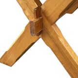 Vintage dining table pinewood 1960 minimalist dining table