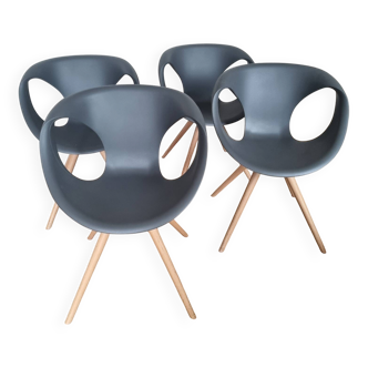 4 bucket chairs, M. Ballandat for Tonon Up, Italy