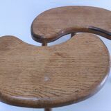 Pair of tripod stools feet solid wood solid wood vintage design