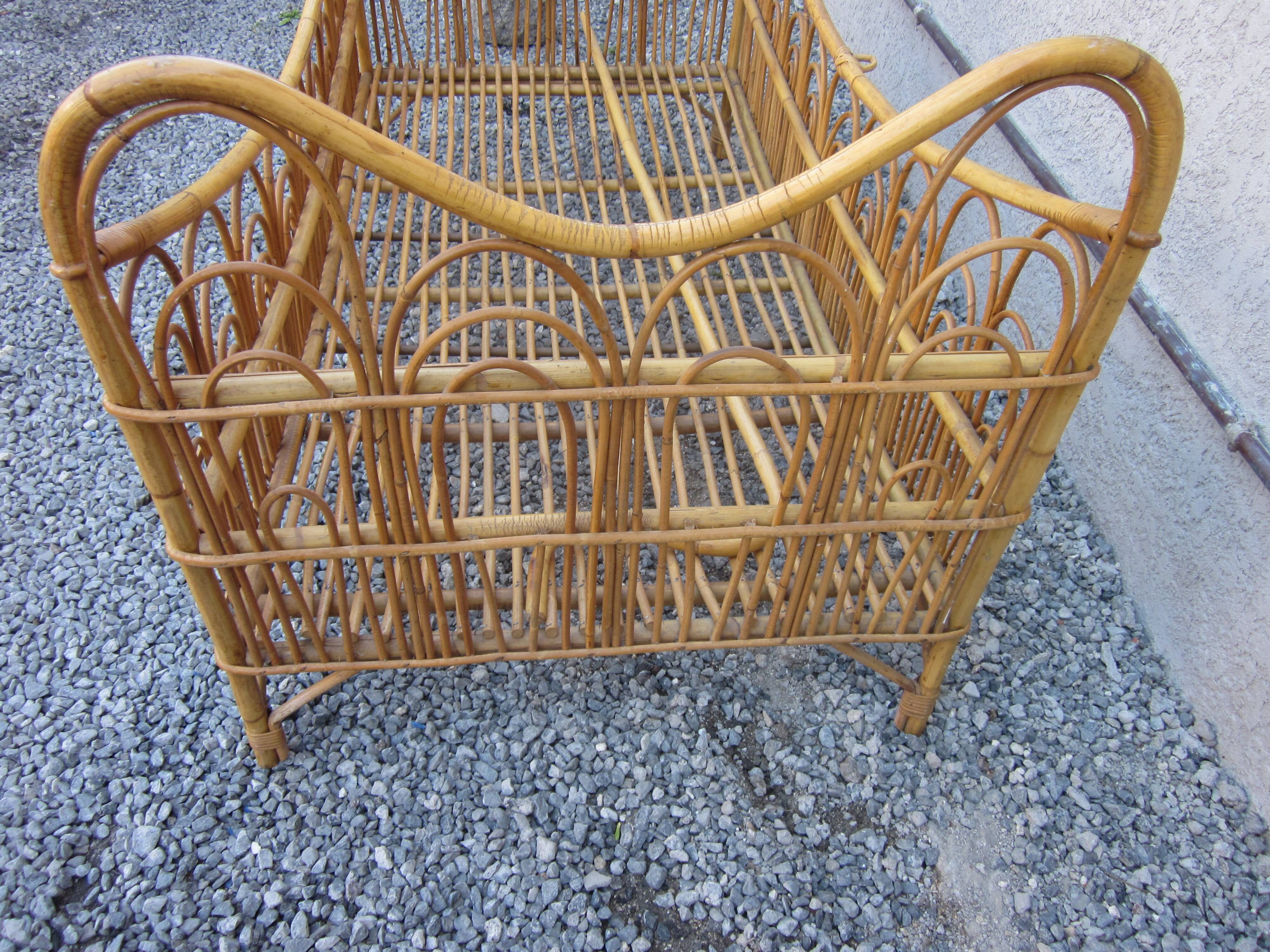 Rattan bed child of the 60s