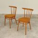 Pair of wooden dining room chairs by Tatra Pravenec 1960