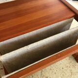 Vintage magazine holder coffee table by Karin Mobring 1970s