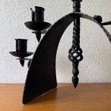 Brutalist wrought iron chandelier from the 60s