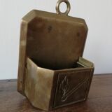 Cendrier en cuivre jaune vintage