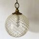 Suspension boule vintage verre ambré