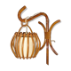 1960 rattan wall light