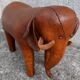 Leather footstool, Dimitri Omersa, 1950s