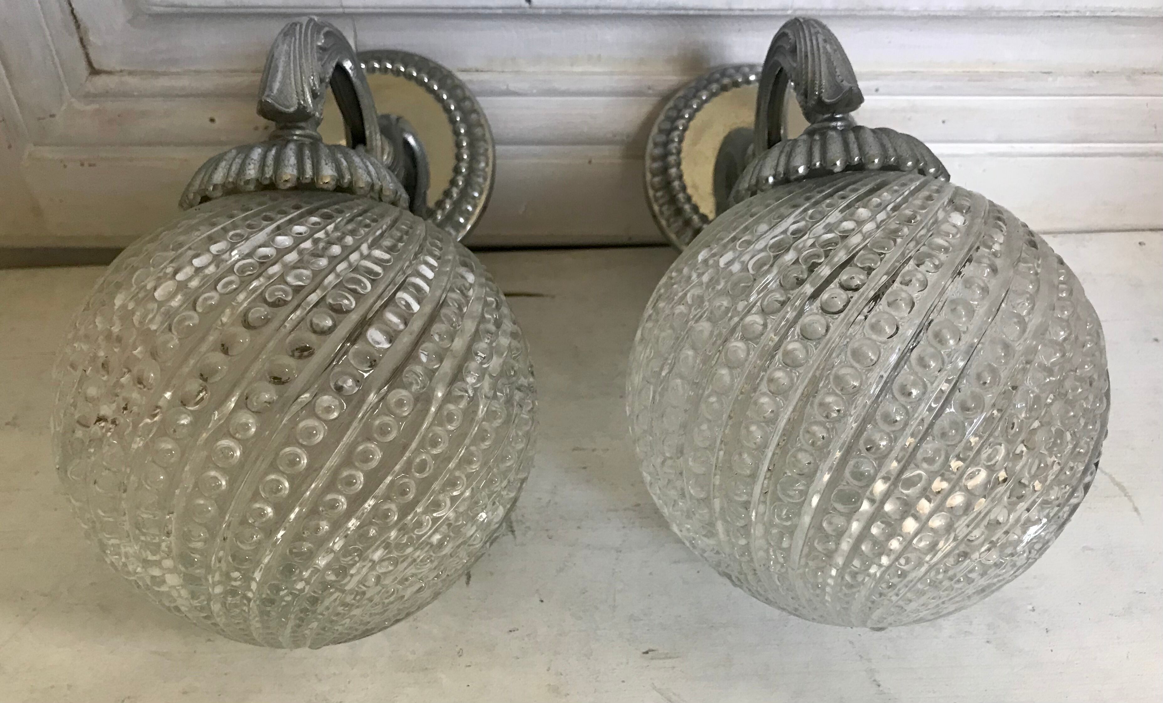 Pair of vintage wall lamps