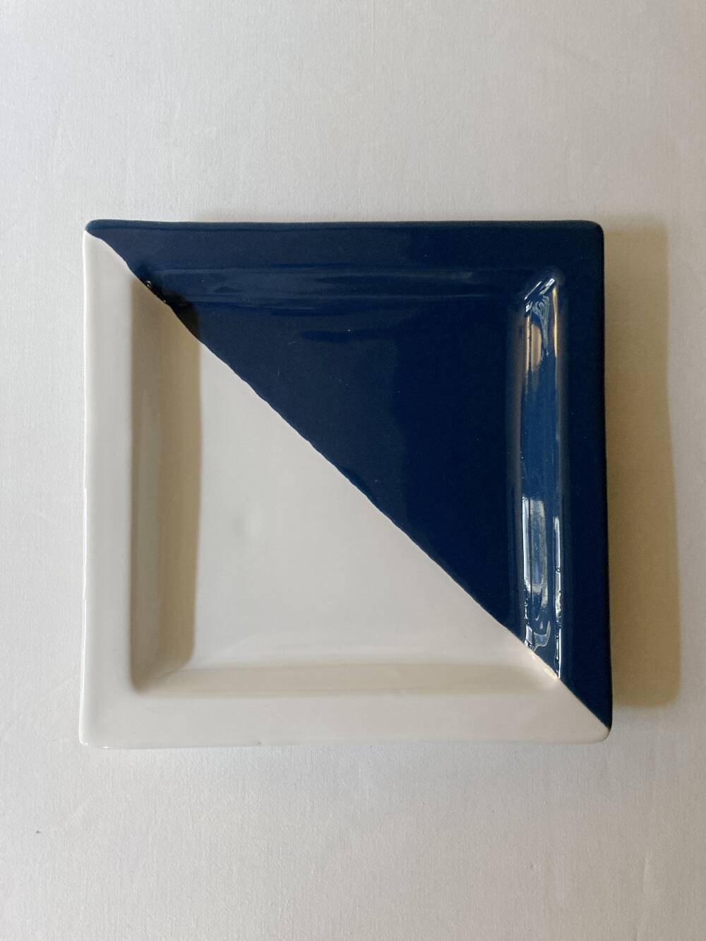 Hand-painted ceramic serving tray or aperitif platter