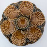 Set of 6 Sarreguemines oyster plates