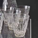 Set of 8 vintage water or digestif glasses in good condition.