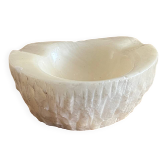 Vintage 1970s alabaster stone ashtray
