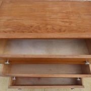 Antique post art deco chest of drawers circa 1940 in solid pine wood in its patina