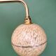 Vintage glass globe wall light in yellow and silver from Clichy.