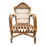 1950s Rattan Child's Armchair