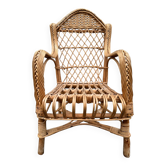 Fauteuil d’enfant en Rotin des années 50