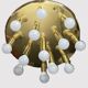 Brass ceiling light with 13 lights – TZ Leuchten, Germany, 1980