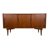 Teak sideboard with sliding doors – vintage Scandinavian design