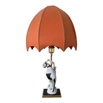 Lampe de table en porcelaine italienne peinte à la main, Manufattura Porcellane Artistiche